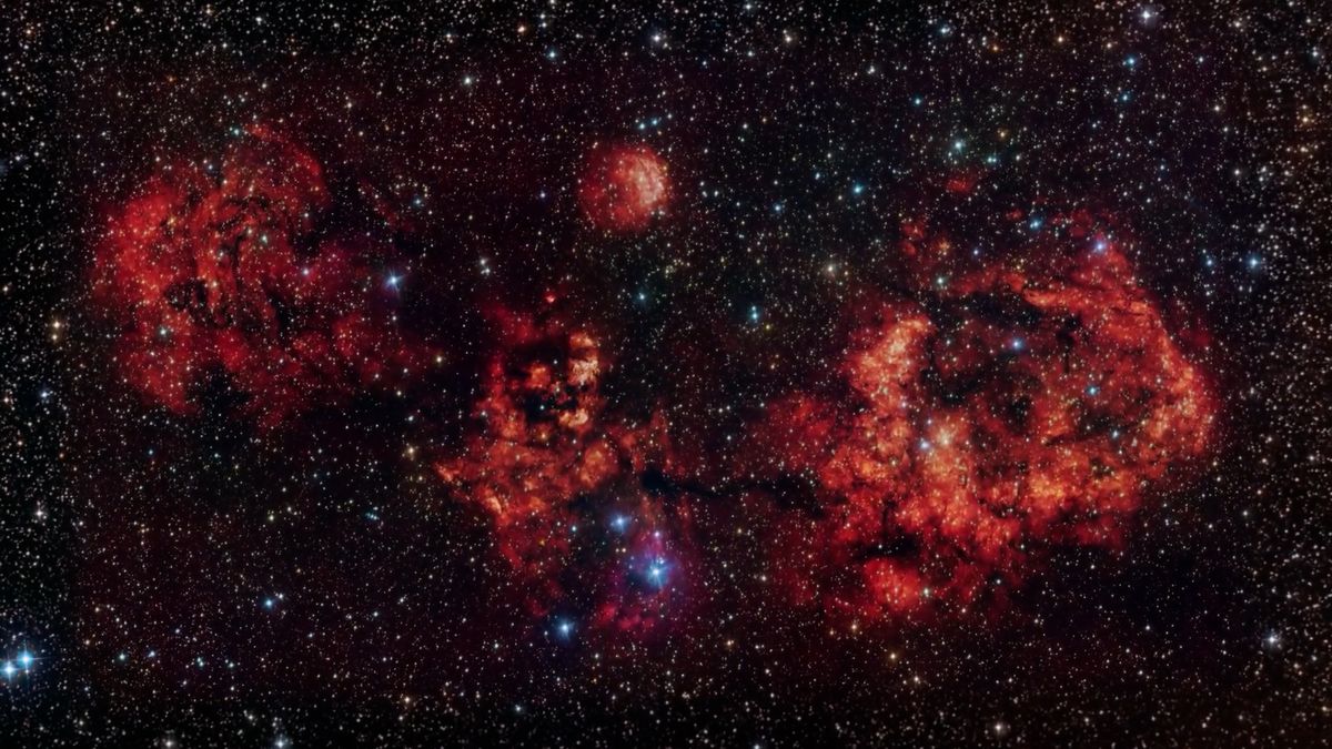 Astronomové zachytili na obloze mlhovinu ve tvaru netopýra